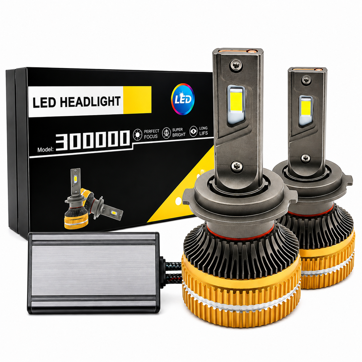 Ampoule LED M11 140W / Paire – H1 H3 H4 H7 H11 9005 9006 – Refroidissement cuivre